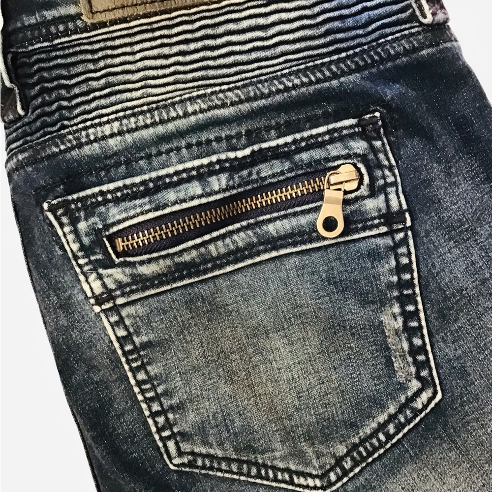 Rock Revival Women's Dark Blue Skinny Moto Jeans sz 28 - Picture 12 of 15